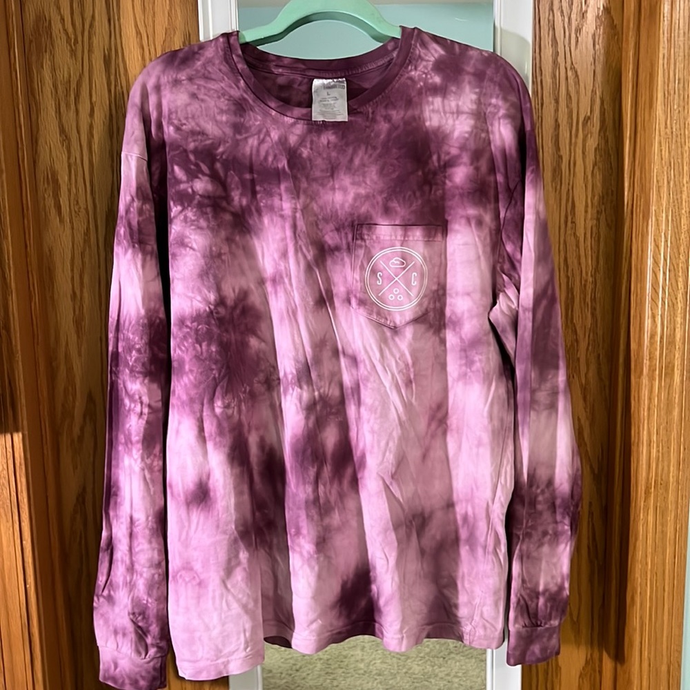 Sand Cloud Purple Tie Dye Long Sleeve Tee